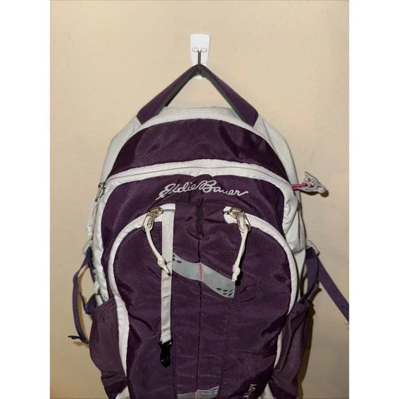 EDDIE BAUER Cassidy Day Pack Hiking Camping College BACKPACK 20L Purple And Gray - Picture 5 of 6